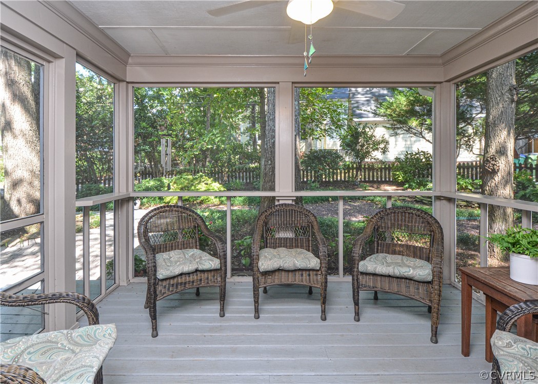 5329 Sylvan Road Richmond, VA 23225 - Photo 29 of 34 Screened-in porch overlooking the back yard