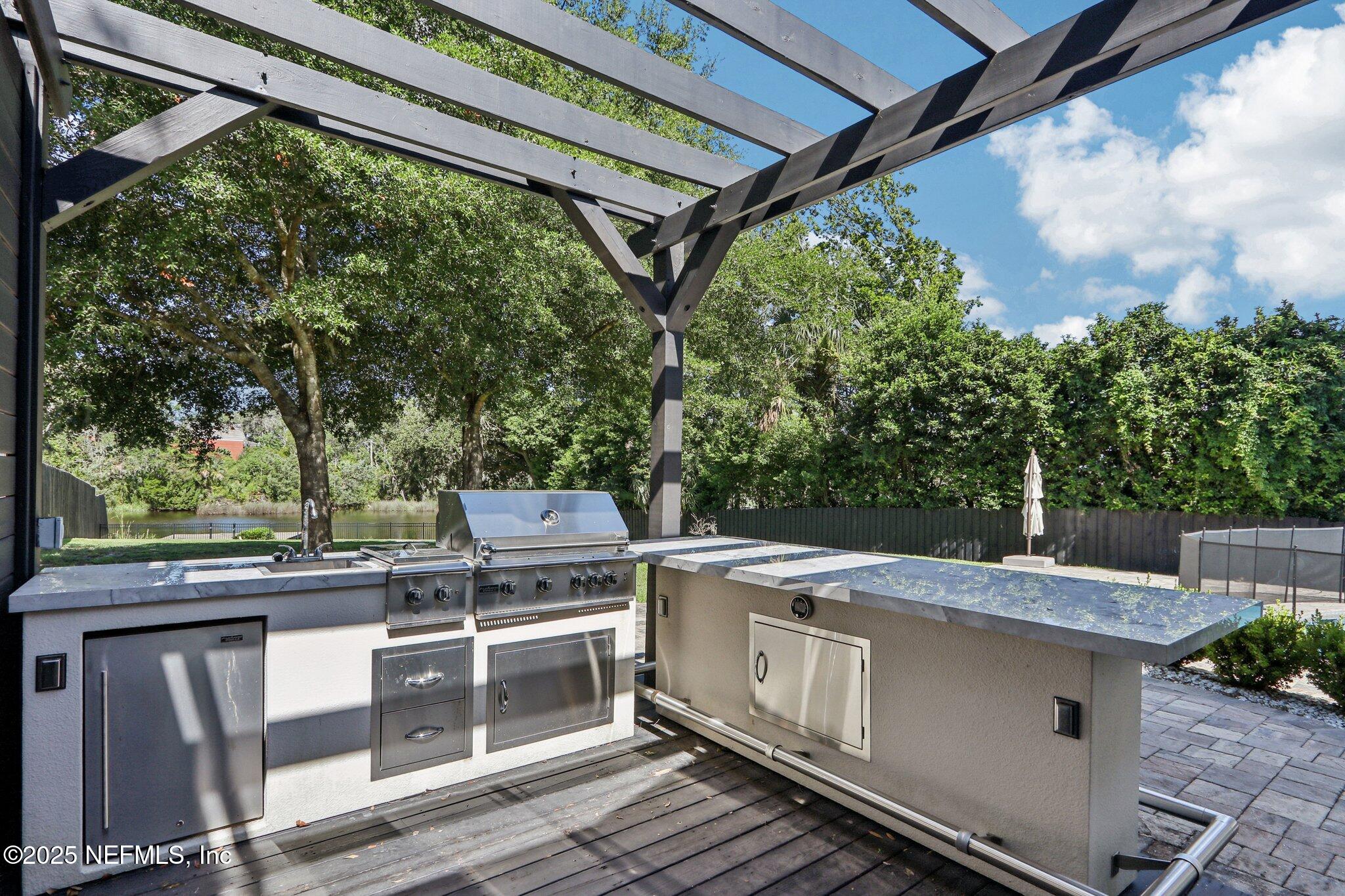 1536 Mayfair Road Jacksonville, FL 32207 - Photo 44 of 58 a view of a kitchen with a stove and a microwave