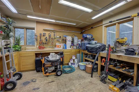 a room with gym equipment