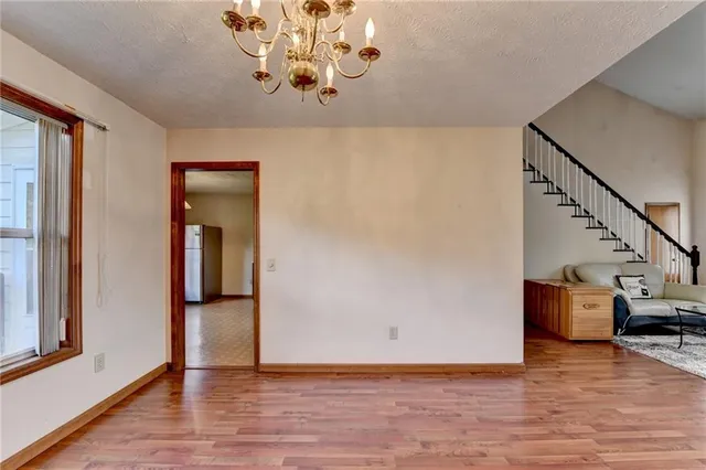 a view of livingroom with furniture and wooden floor