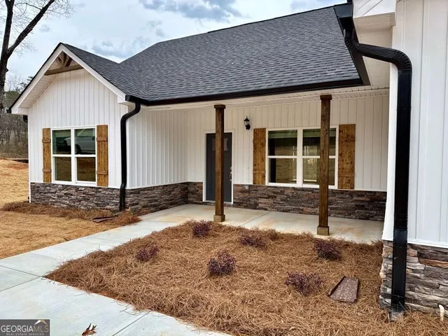 a backyard of a house