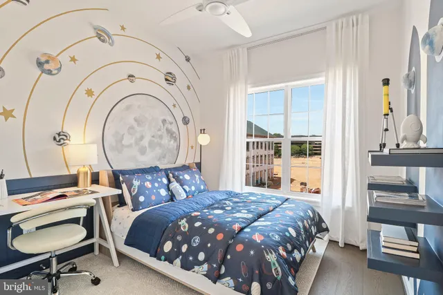 a front view of a building with street