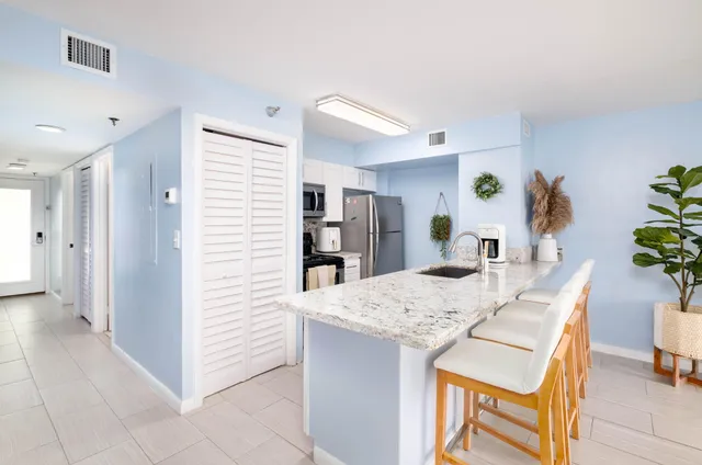 a view of a chair in wooden deck