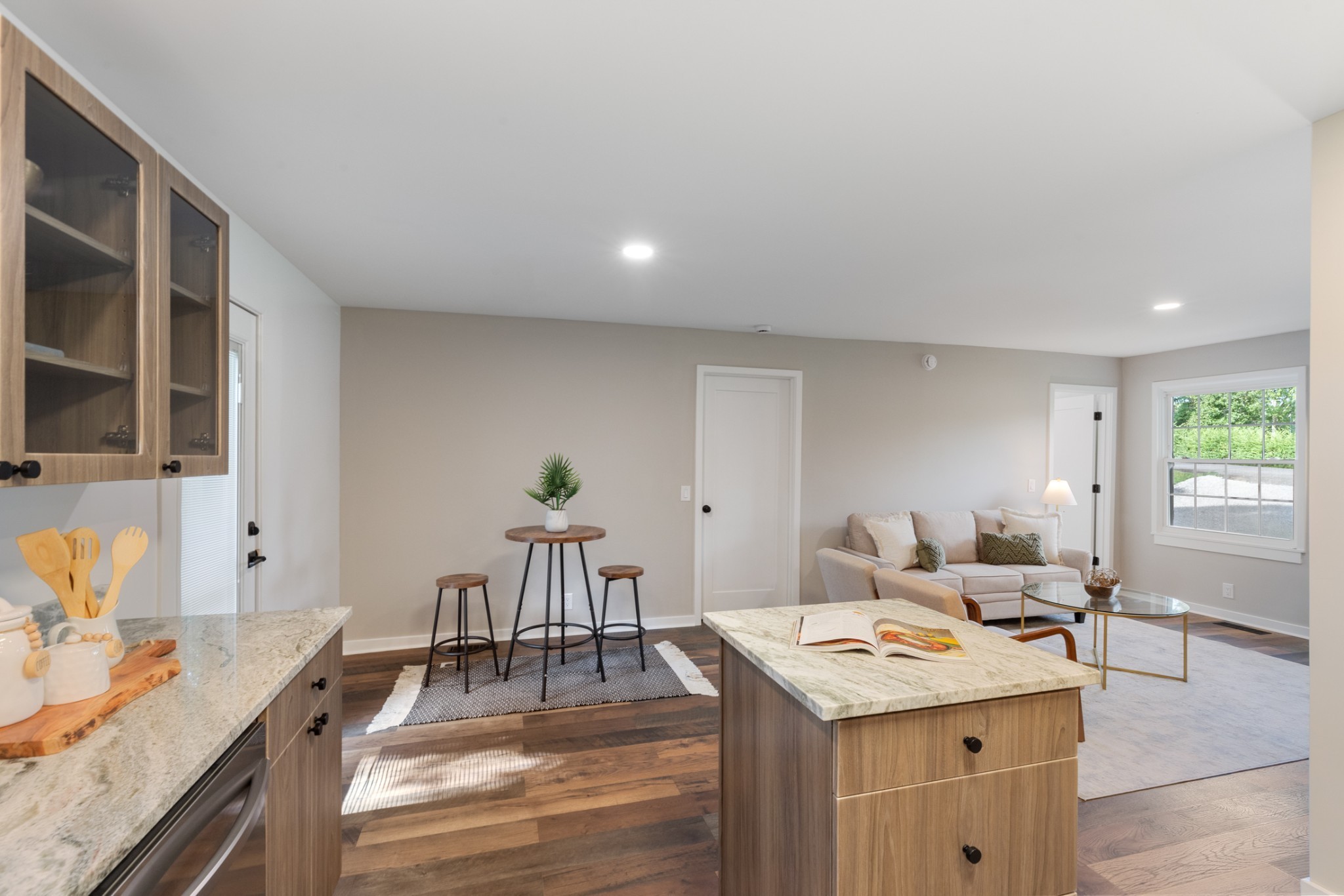 100 Short Street Dickson, TN 37055 - Photo 20 of 33 a living room with stainless steel appliances granite countertop furniture and a kitchen view