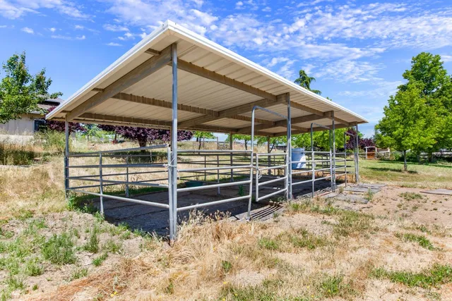 a view of a swimming pool and outdoor space