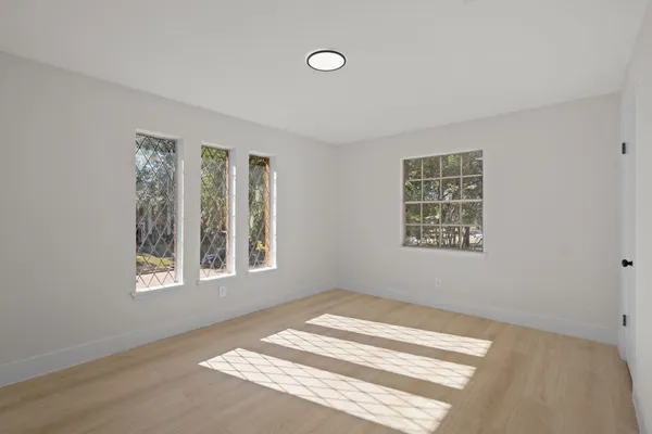 an empty room with a window