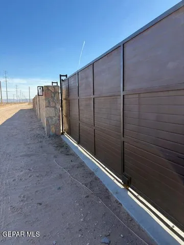 a view of a glass door