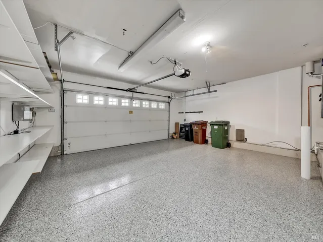 a view of a garage room