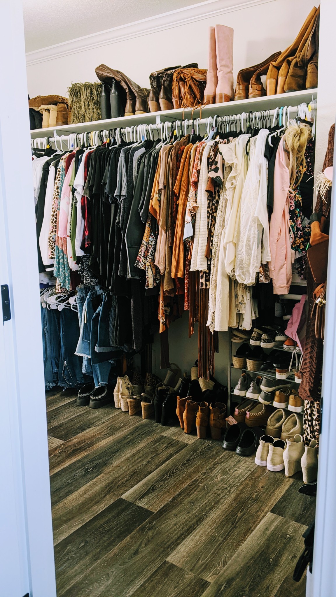 531 Pea Ridge Road Chestnut Mound, TN 38552 - Photo 76 of 91 a view of walk in closet with clothes and shoes