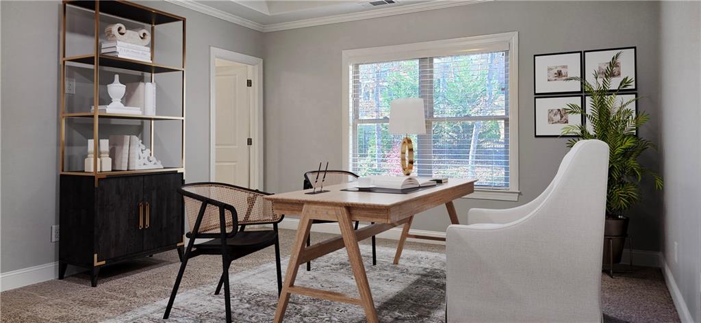 5055 Pointer Ridge Flowery Branch, GA 30542 - Photo 10 of 86 a view of a dining room with furniture window and outside view