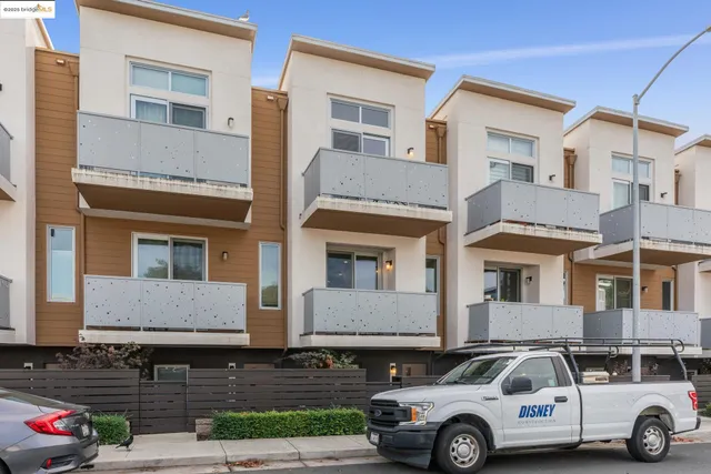 a car parked in front of a house