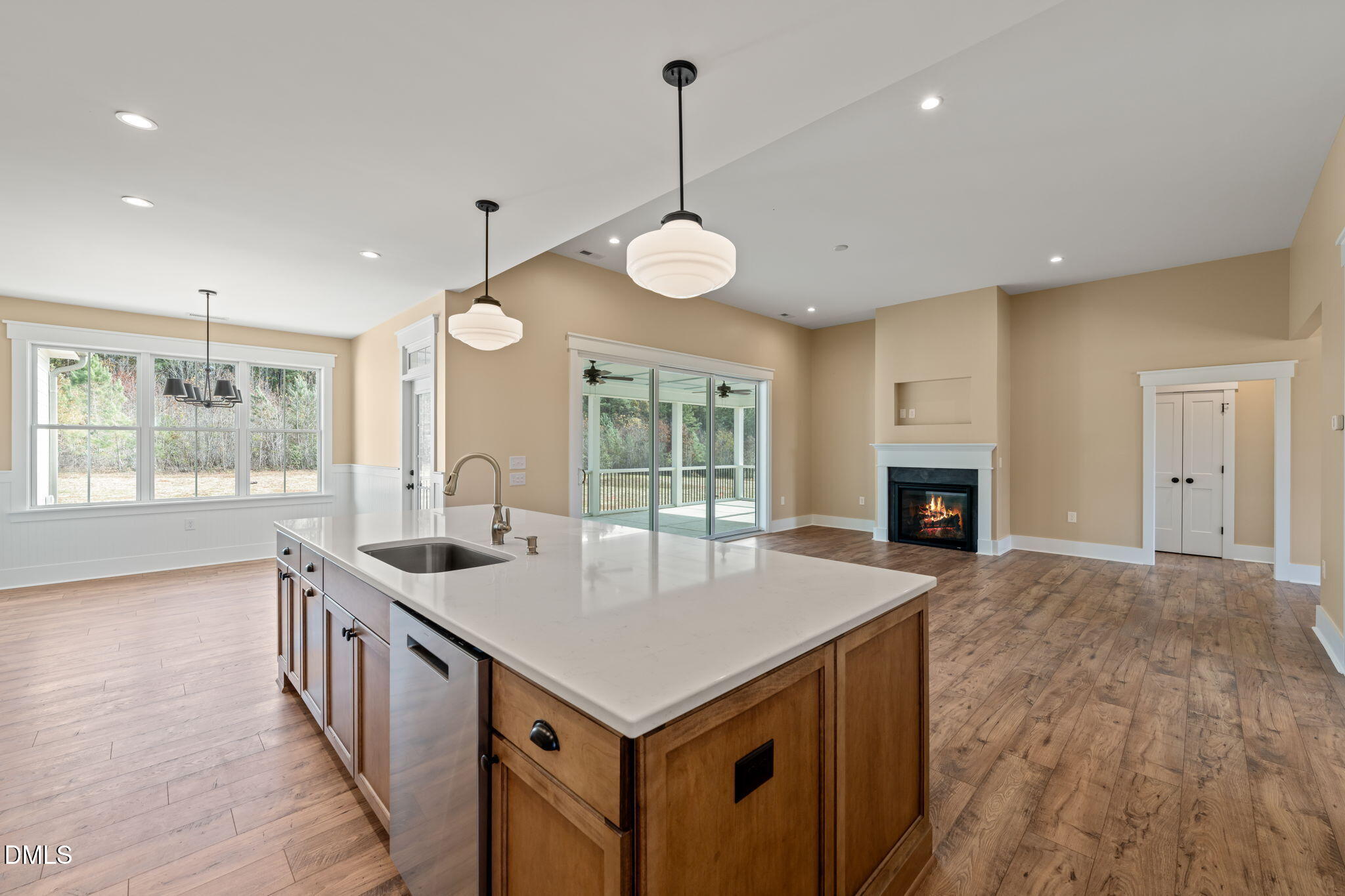 13887 Burgess Road Middlesex, NC 27557 - Photo 14 of 45 a kitchen with center island table and chairs
