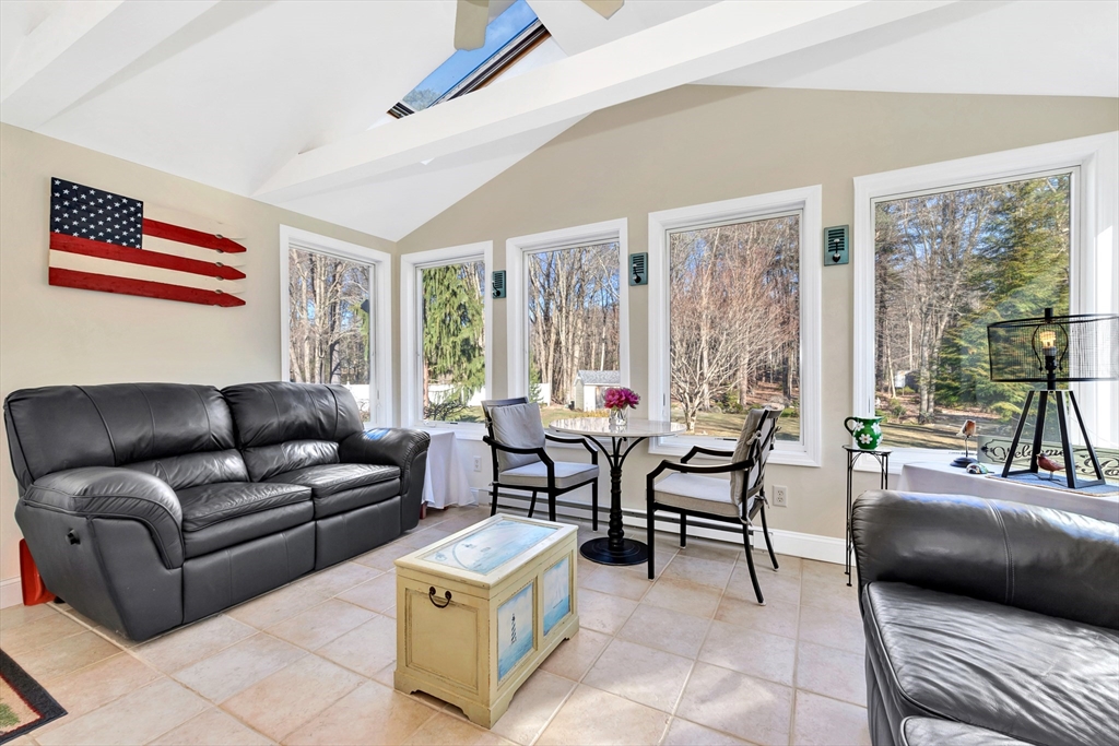 105 Hadley Road Merrimac, MA 01860 - Photo 18 of 31 a living room with furniture and a floor to ceiling window