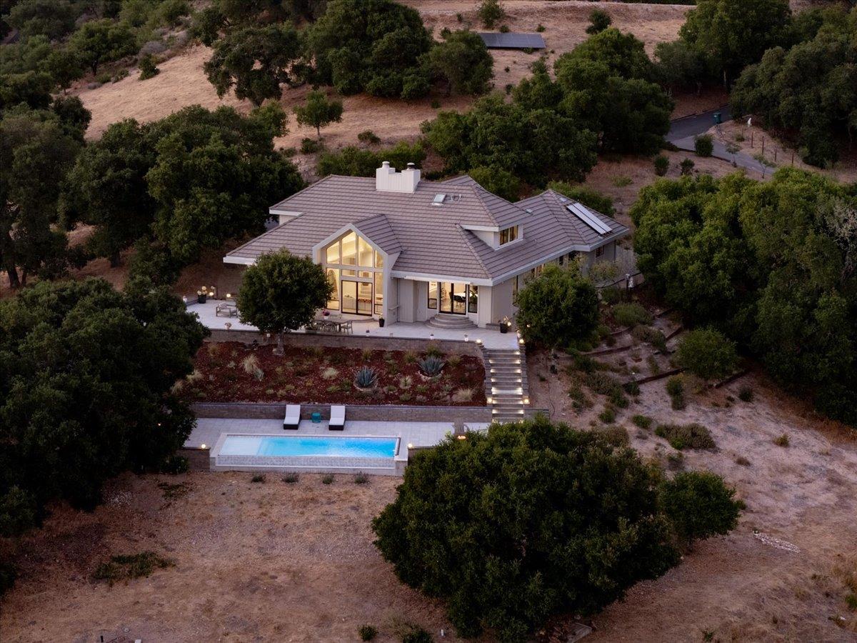 31499 Vía Las Rosas Carmel Valley, CA 93924 - Photo 43 of 44 a aerial view of a house with yard and lake view
