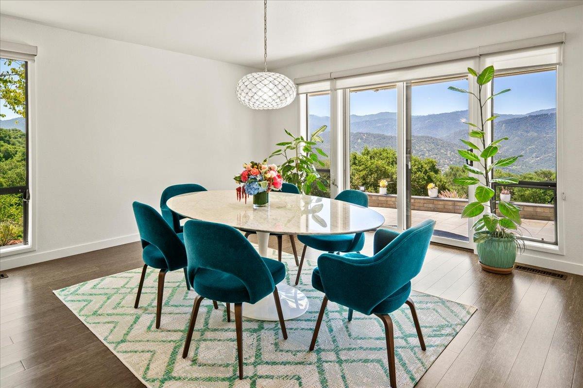 31499 Vía Las Rosas Carmel Valley, CA 93924 - Photo 8 of 44 a view of a dining room with furniture window and wooden floor