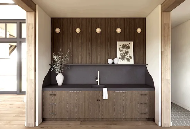 a living room with furniture and window