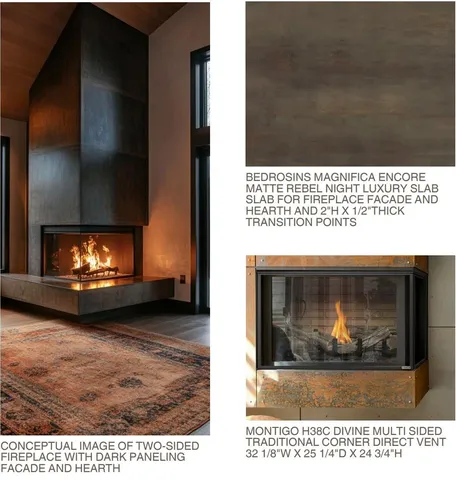 a black and white photo of a fireplace