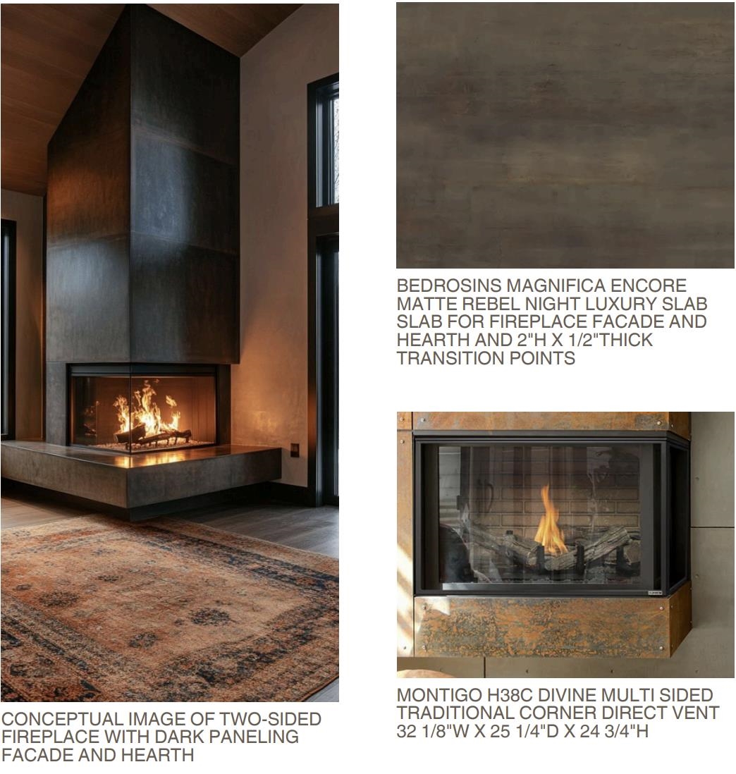 10633 Carson Range Road Truckee, CA 96161 - Photo 7 of 22 a black and white photo of a fireplace