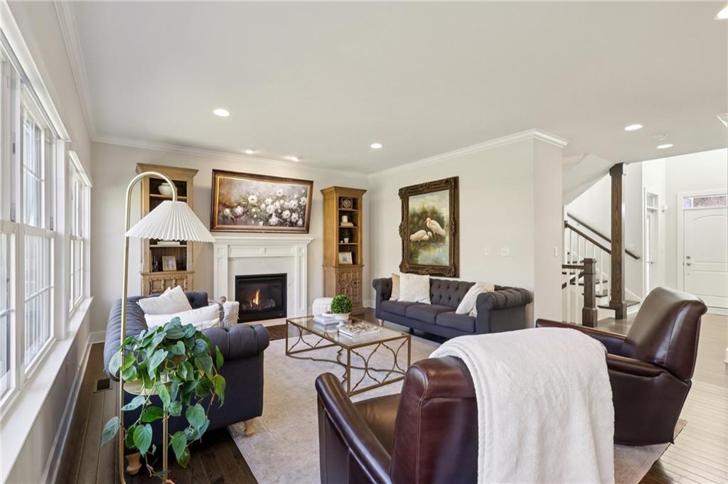 216 Hickory Lane Mars, PA 16046 - Photo 16 of 50 a living room with fireplace furniture and a fireplace