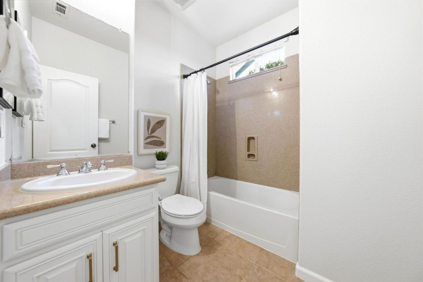 2556 Harlow Lane San Ramon, CA 94582 - Photo 22 of 62 a bathroom with a granite countertop sink toilet mirror and shower