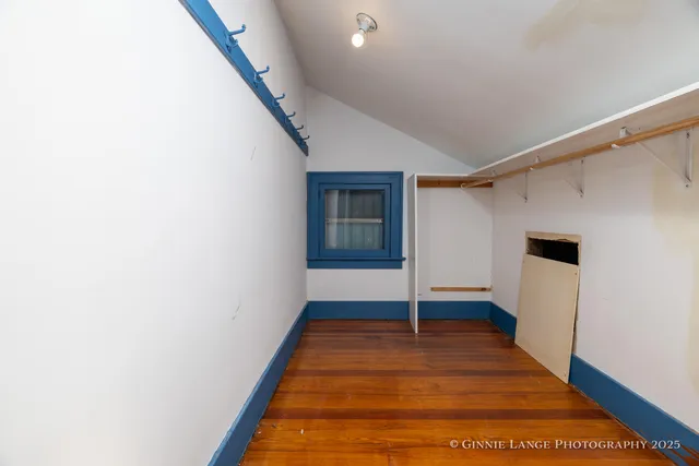 an empty room with a natural light