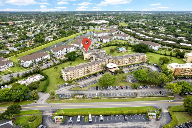 an aerial view of a city with lots of residential buildings