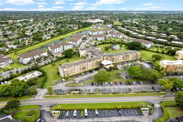 an aerial view of a city with lots of residential buildings