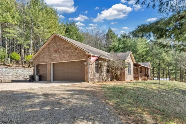 a front view of a house with a window