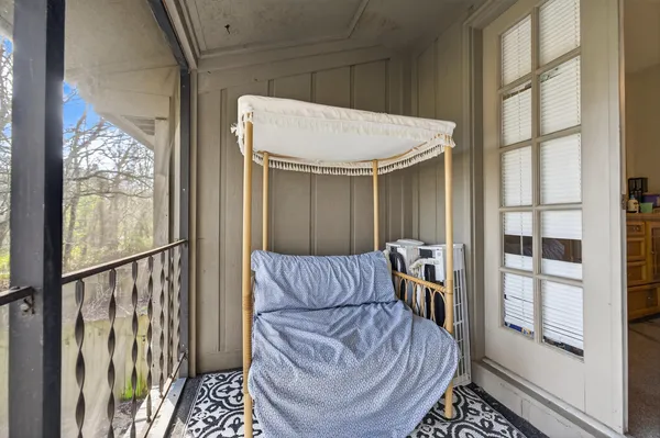 a view of entryway with stairs and furniture