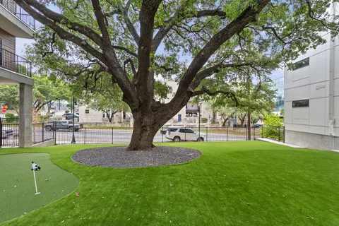 a house view with outdoor seating space
