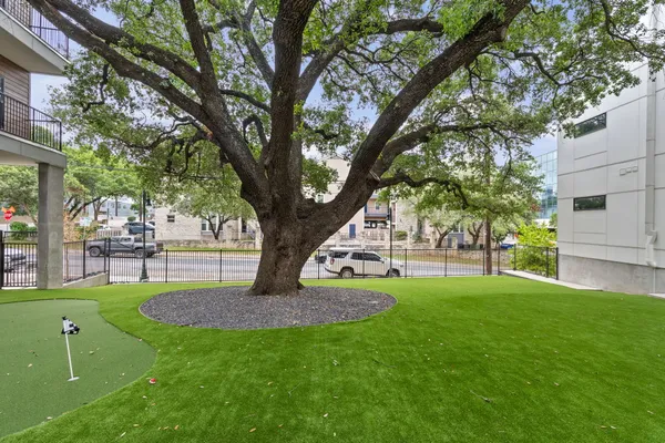 a house view with outdoor seating space