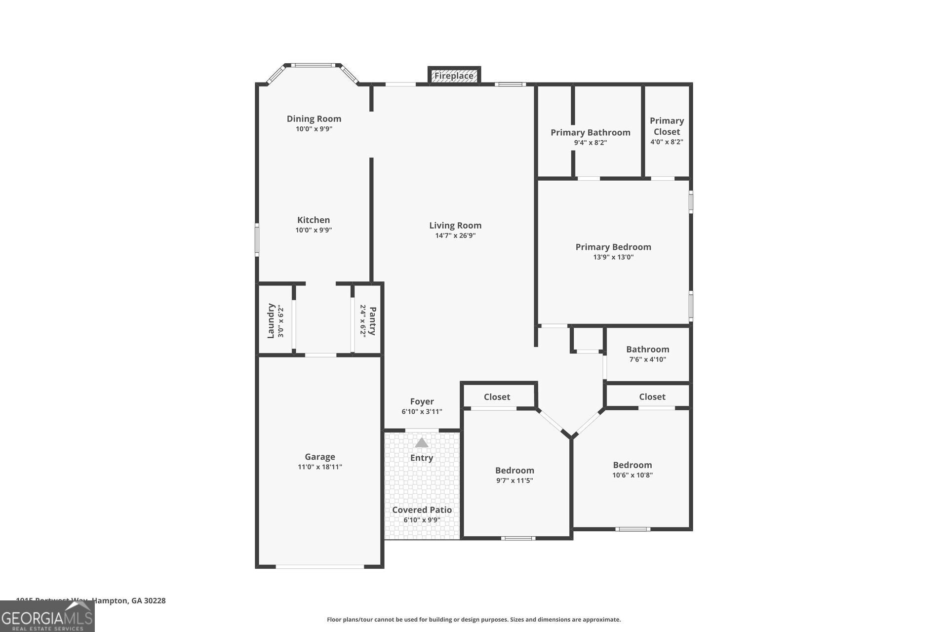1915 Portwest Way Hampton, GA 30228 - Photo 16 of 16 a picture of floor plan