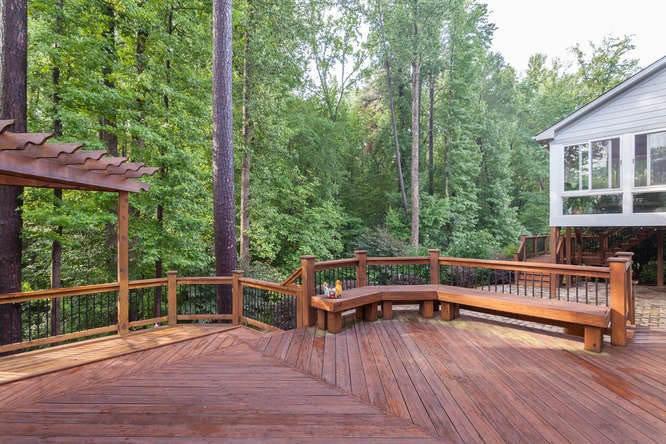 12825 Edsel Drive Raleigh, NC 27613 - Photo 25 of 25 Large deck with seating to enjoy the outdoors! Patio/Deck