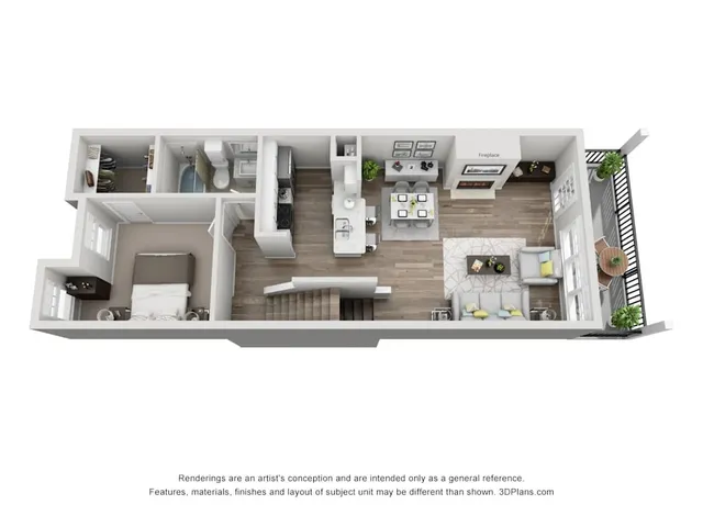 a view of a living room with furniture