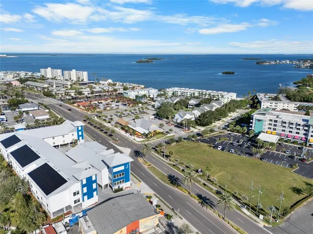 an aerial view of a city