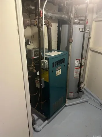 a close view of water heater room
