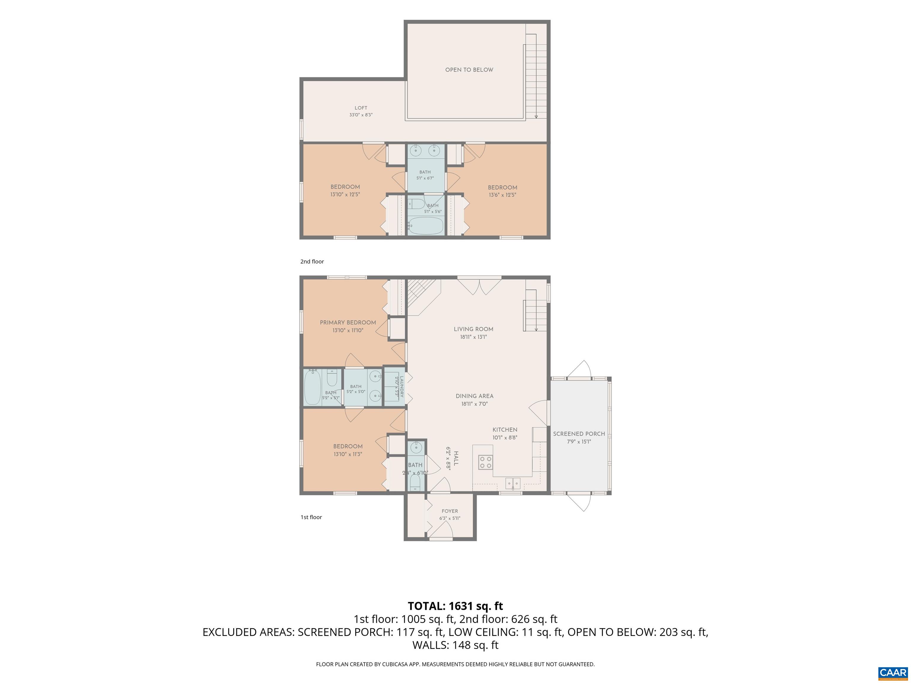 20 Blue Ridge Court Roseland, VA 22967 - Photo 59 of 59 Floor plan measurements are approximate and taken from the interior of the home. Dimensions and square footage should not be considered exact. Buyers should independently verify all measurements.