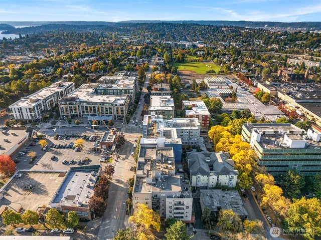 an aerial view of multiple house
