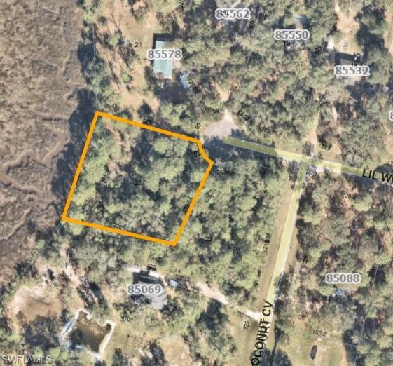 Map of property location with property boundaries highlighted