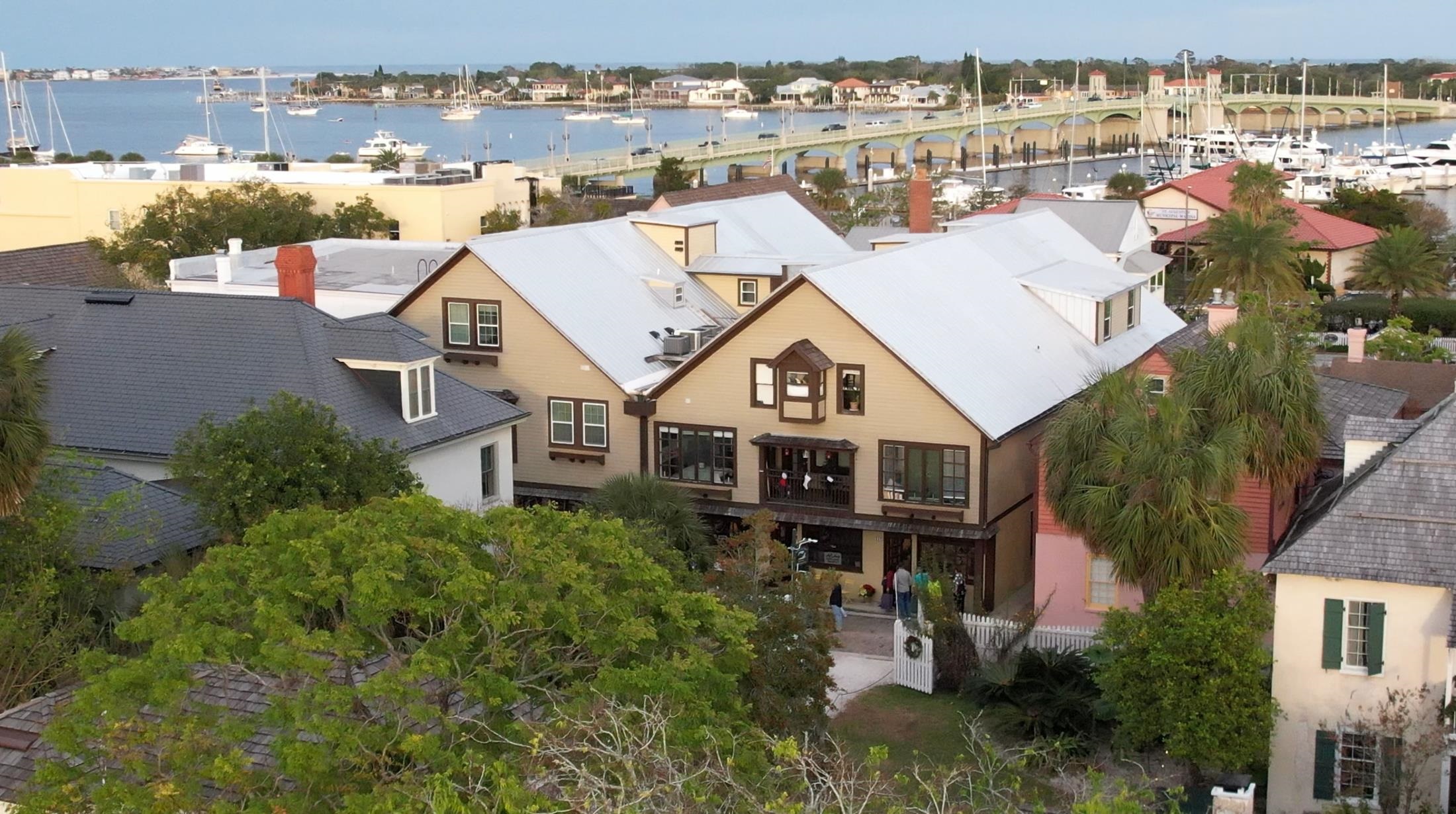 11 Aviles Street St. Augustine, FL 32084 - Photo 2 of 40 an aerial view of a house with a lake view