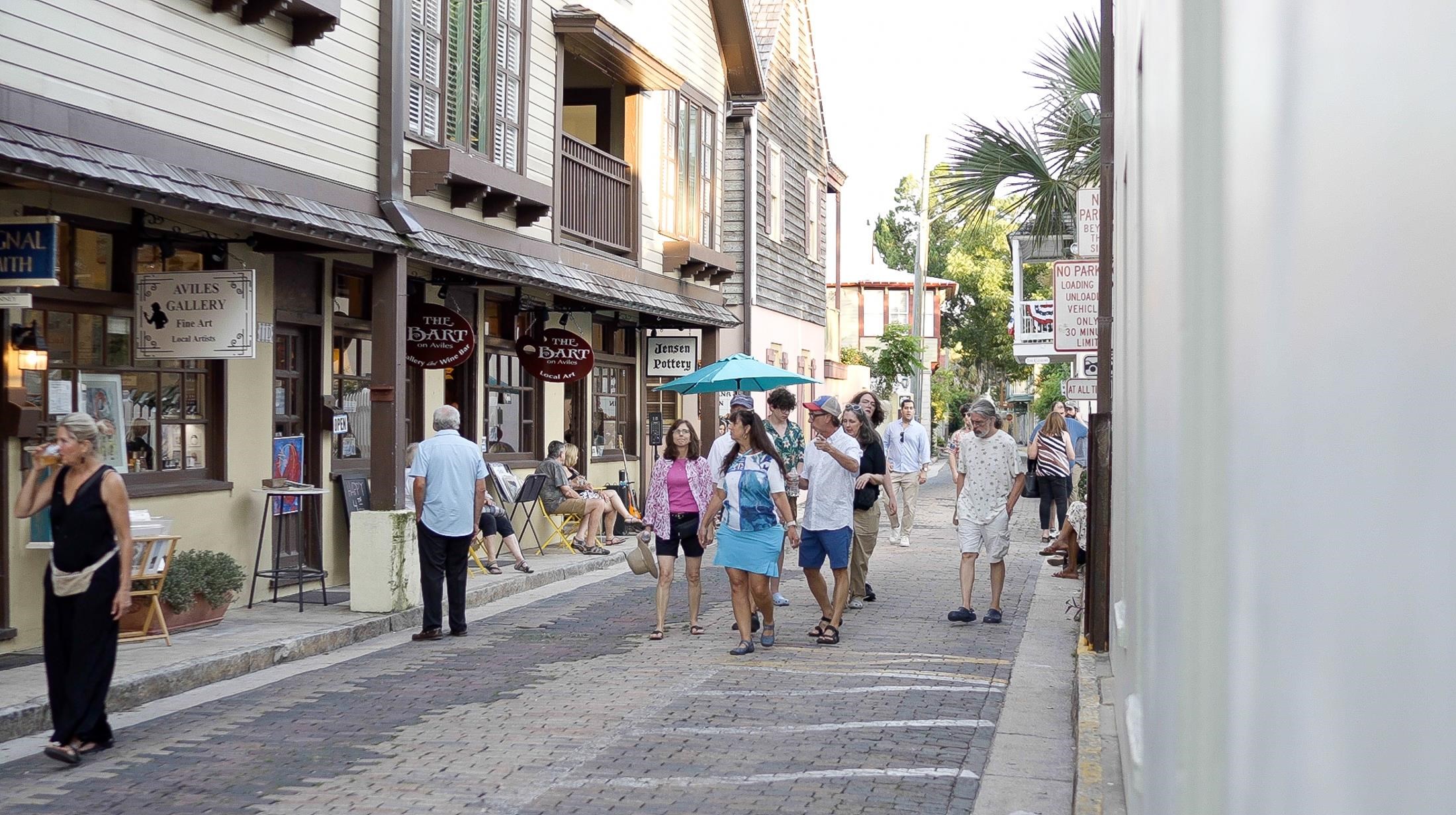 11 Aviles Street St. Augustine, FL 32084 - Photo 33 of 40 a view of path along with retail shop and buildings