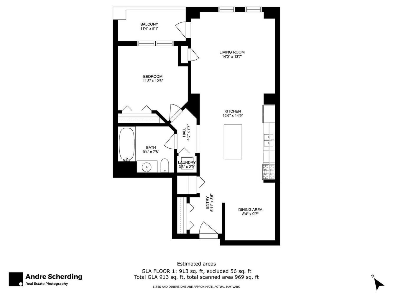 437 West Division Street, Unit 806 Chicago, IL 60610 - Photo 13 of 18 a picture of a floor plan