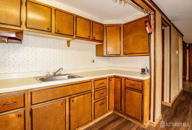 a view of a room with stairs