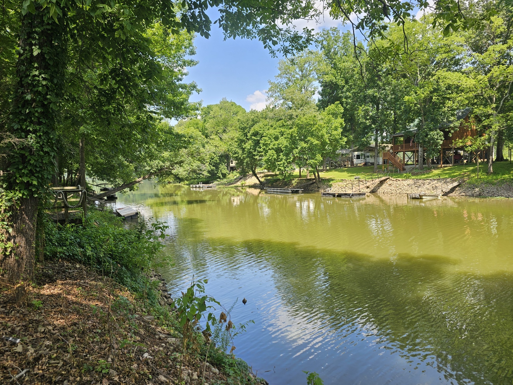 91 Creekside View Lane Decaturville, TN 38329 - Photo 43 of 57 a view of a lake view with a garden
