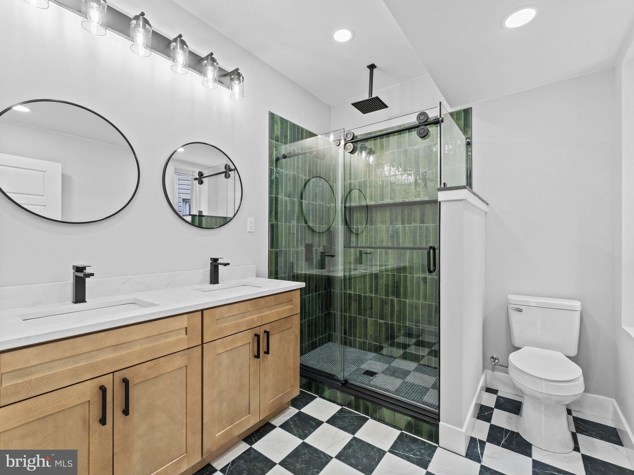 138 West Sharpnack Street Philadelphia, PA 19119 - Photo 24 of 44 a bathroom with a toilet a sink and mirror