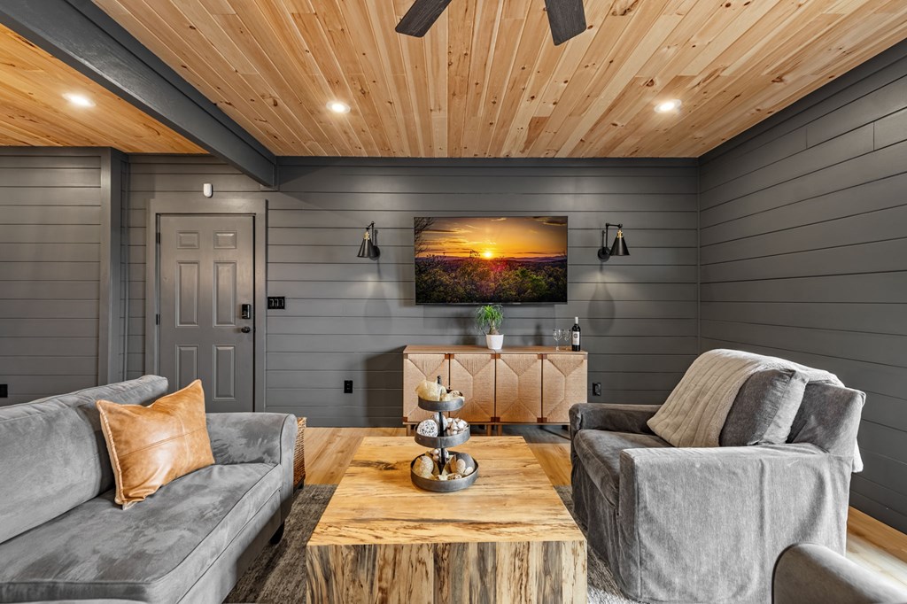 161 Cub Trail Cherry Log, GA 30522 - Photo 45 of 57 a living room with furniture and a flat screen tv