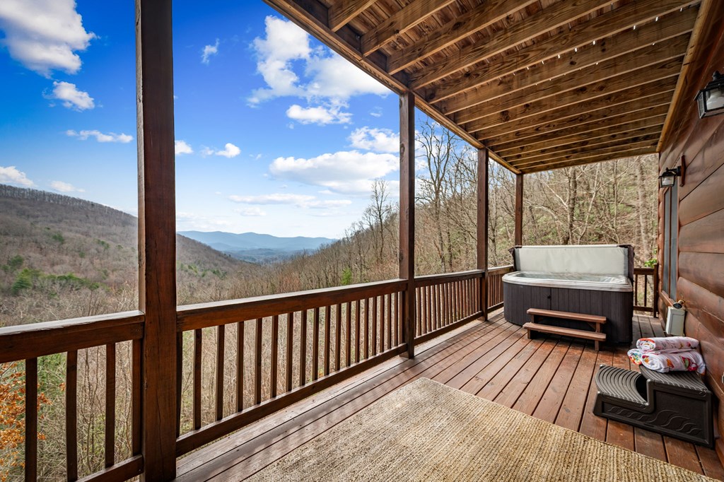 161 Cub Trail Cherry Log, GA 30522 - Photo 48 of 57 a balcony with wooden floor