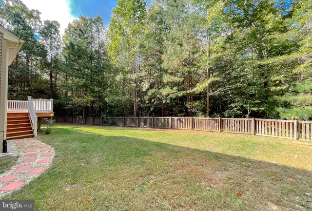 a view of a backyard with a trees