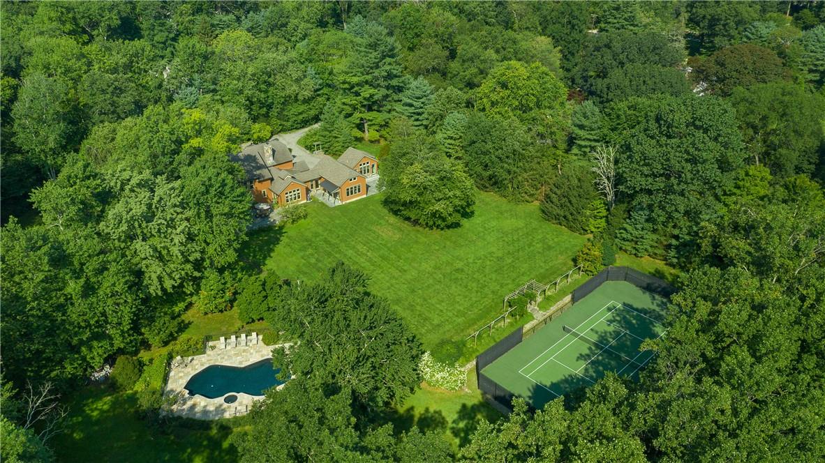 82 East Ridge Road Waccabuc, NY 10597 - Photo 1 of 1 Aerial view of Waccabuc Country Estate including pool, tennis and lake rights