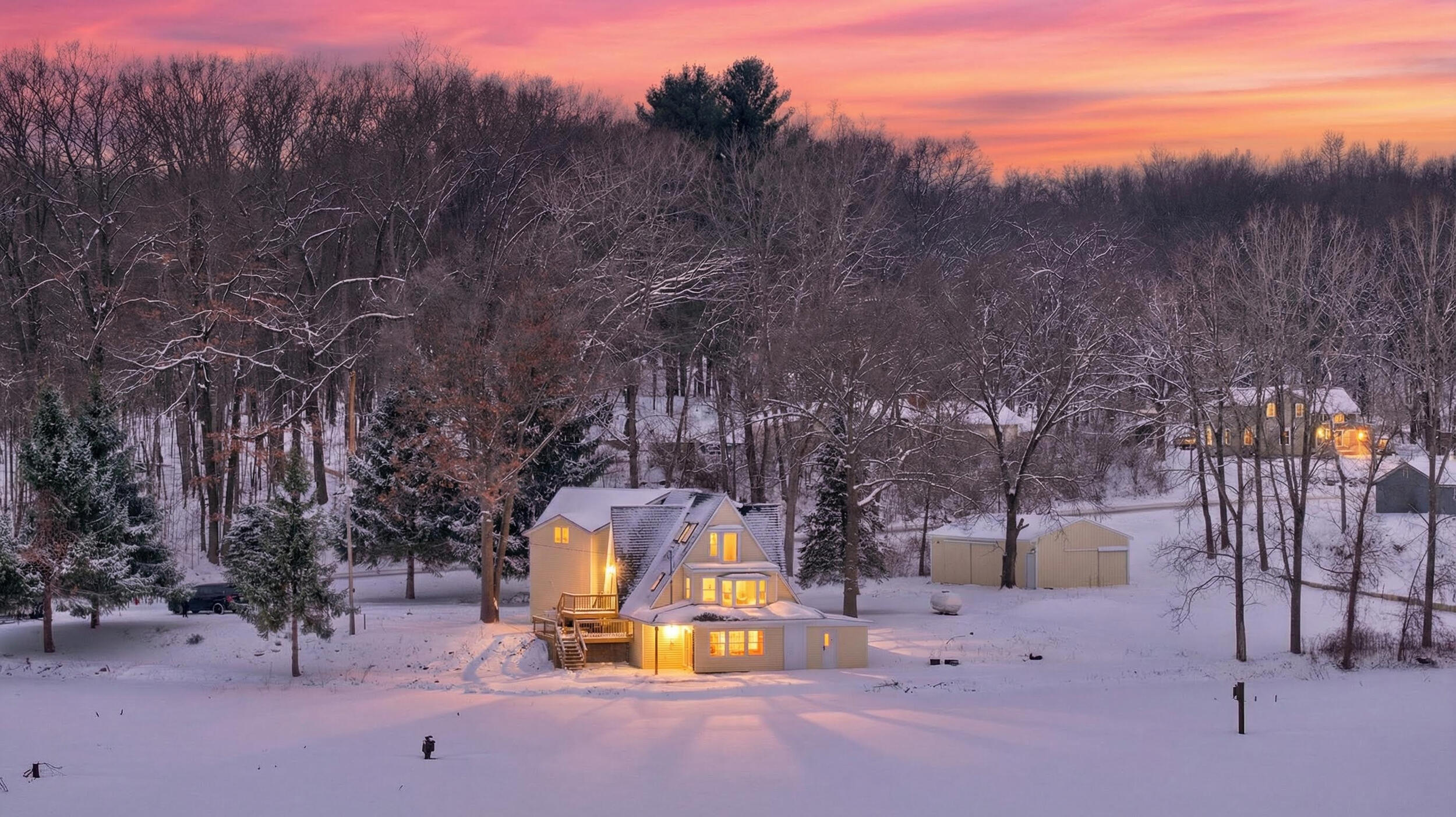 3891 Wellman Road Parma, MI 49269 - Photo 1 of 62 1_3891 wellman rd parma mi (twilight) -